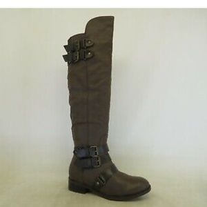 Women's Dolce Vita Brown Leather Knee High Boots, Size 8